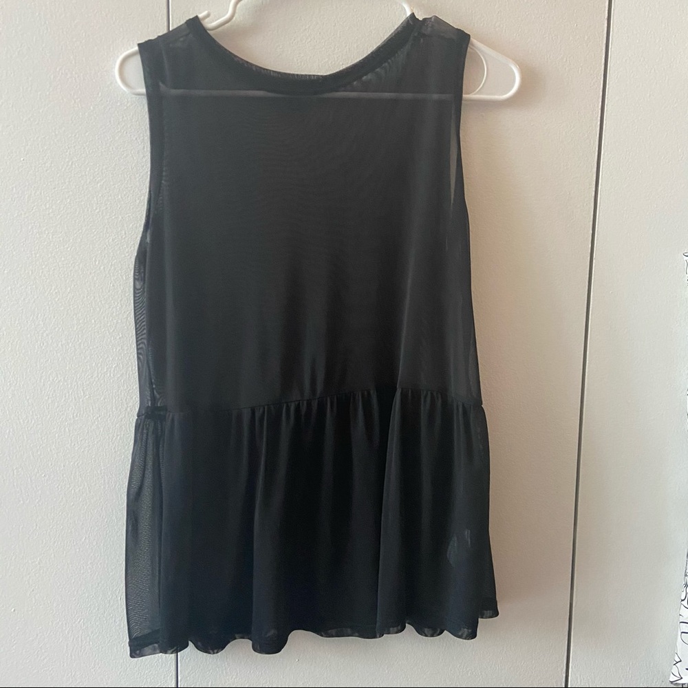 Babydoll mesh high neck tank. Perfect for summer!!
